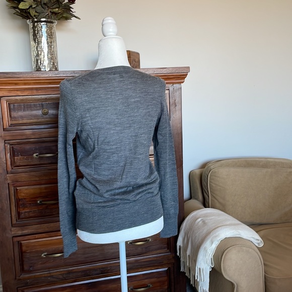 GAP Dark Gray Cardigan Sweater, Button Up Front, Grey Sweater, Lightweight, M - Picture 3 of 14